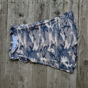 Pink Blush Boutique Camouflage Flutter Sleeve Tank Top Size Medium